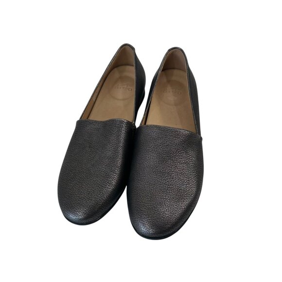 Dansko Larisa Womens Pewter Gray Metallic Leather Slip-On Loafers Size 36 Comfy - Picture 10 of 11